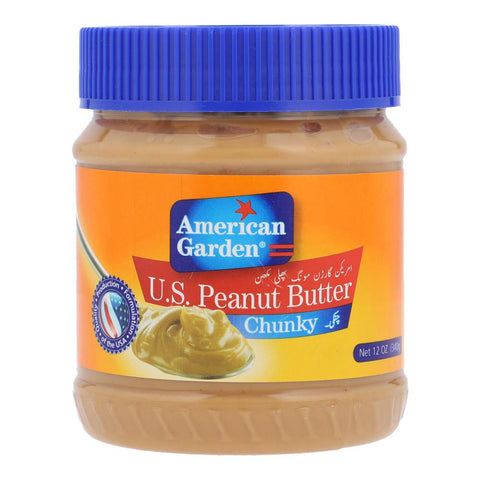American Garden Peanut Butter Chunky 340 Gm