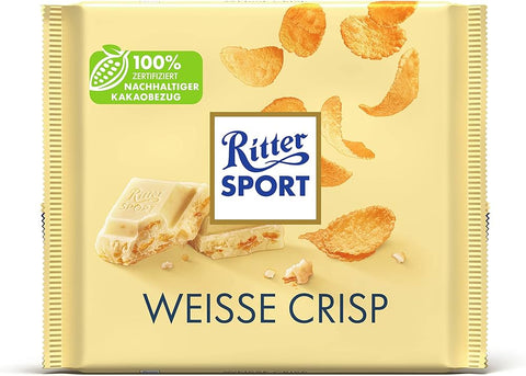 Ritter Sport Chocolate Weisse Crisp Tafel Bar 250g