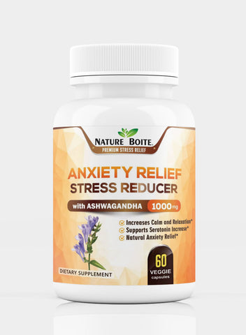Anxiety Relief Stress Reducer With Ashwagandha 1000mg 60 Veg Capsules