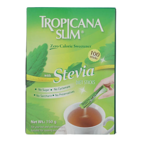 Tropicana Slim Sweetner Stevia Diet Stick 100S 150 Gm