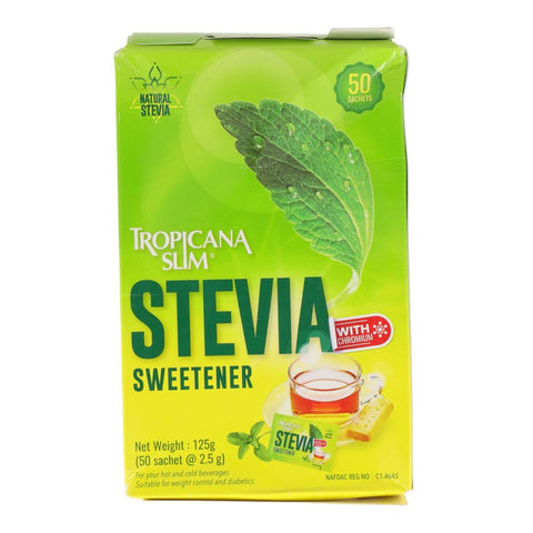 Tropicana Slim Sweetner Stevia With Chromium 50Pc 125 Gm