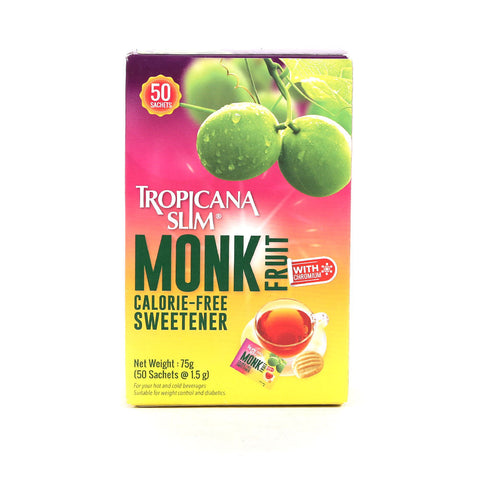 Tropicana Slim Sweetener Monk Fruit Calorie Free 50S 75 Gm