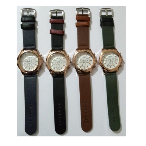 Boys Stylish Watch With High Quality Green/Brown Straps Wrist Watch For Boys High Quality Watch Pack Of 4