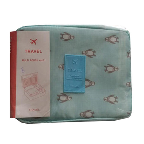 Travel Multi Pouch Cosmetic Bag Blue
