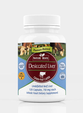 Desiccated Liver Grass Fed Cattle 750Mg 120 Capsules