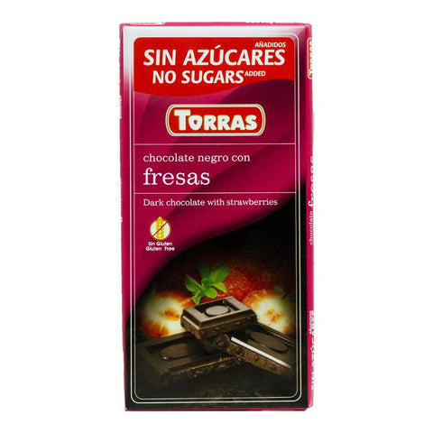 Torras Dark Chocolate With Strawberries  75G
