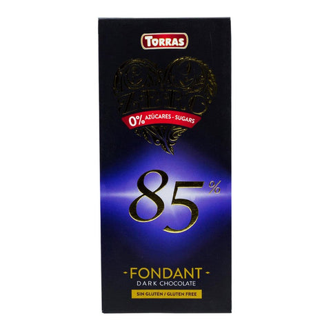 Torras 0% Added Sugars 85% Fondant Dark Choclolate  100G