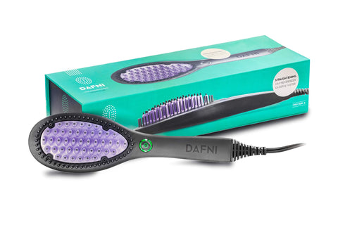 Dafni Hair Straighter Ceramic Brush Hair Care Accessory Black
