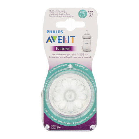 Philips Avent Teats Flow Natural Variable 2Pc 3M+ Scf655/23