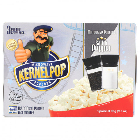 Kernelpop Salt & Pepper Popcorn 3X90Gm
