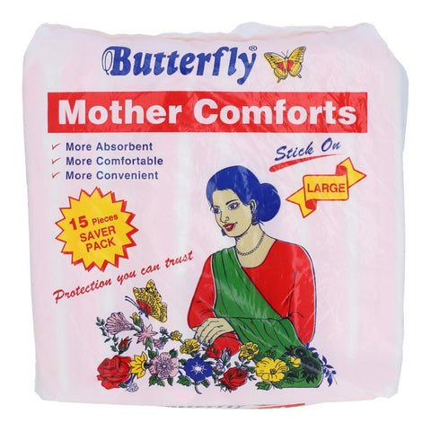 Mother Comforts Butterfly Stick On Large 15Pads