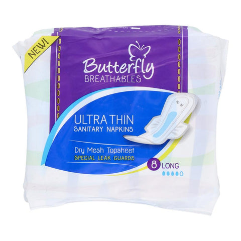 Butterfly Ultra Thin Sanitary Napkins Large 8 Pcs