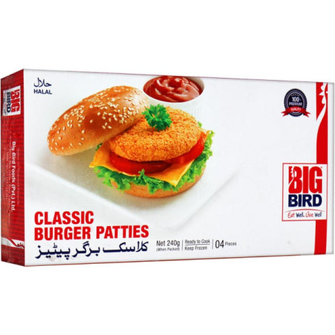 Big Bird Classic Burger Patties 240G