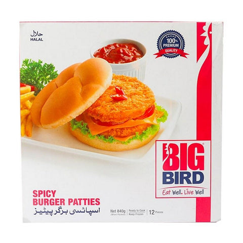 Big Bird Spicy Burger Patties 12 Pcs 840 Gm