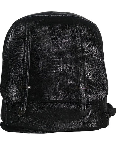 Synthetic Leather Mens Fashion Backpack Black