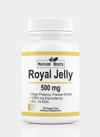 Royal Jelly Dietary Supplement 500Mg 120 Veg Capsules