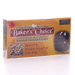 Bakers Choice Premium White Chocolate Chip 340 Gm