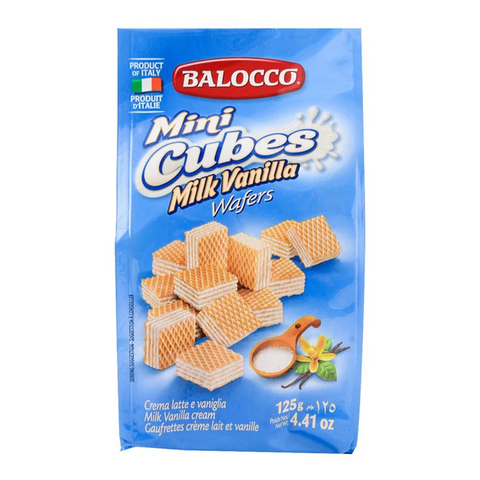 Balocco Vinilla Wafer Mini Cubes 125 Gm