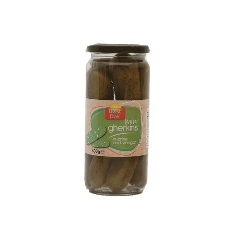 Best Day Mini Gherkins In Brine And Vinegar 500 Gm