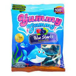 Yummy Gummy Jelly Blue Shark Bag 150 Gm