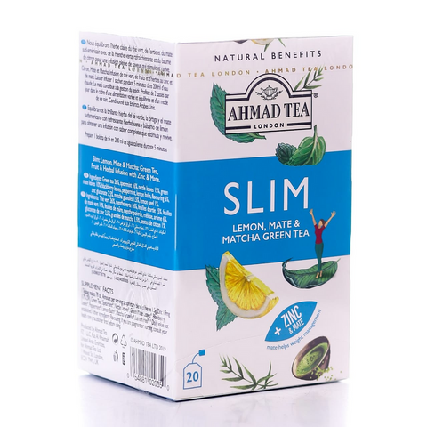 Ahmad Tea Bags Slim Lemon Mate & Matcha Green Tea 20S 30 Gm