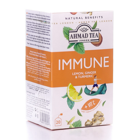Ahmad Tea Bags Immune Lemon Ginger & Turmeric 20S 30 Gm