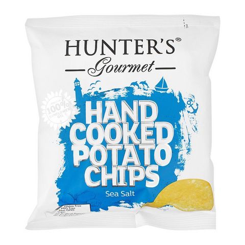 Hunters Hand Cooked Potato Chips Sea Salt 40 Gm