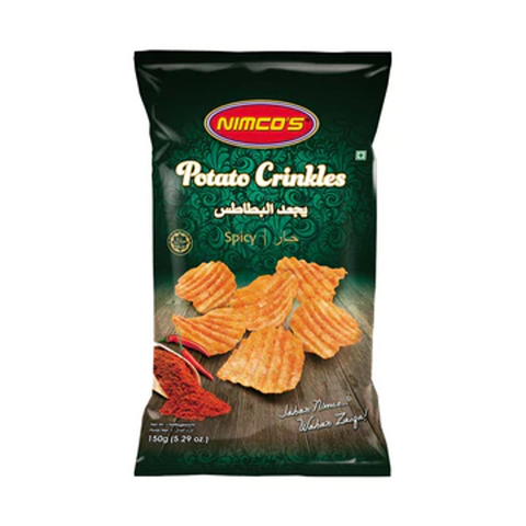 Nimcos Potato Crinkles Spicy Chips 150 Gm