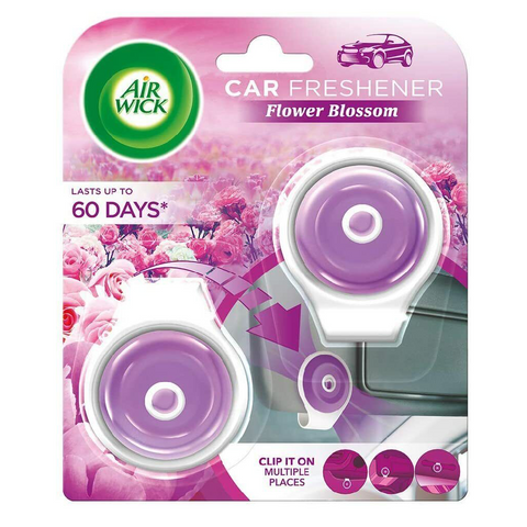 Air Wick Car Air Freshner Flower Blossom 60 D 2 Pc 2X9 Gm