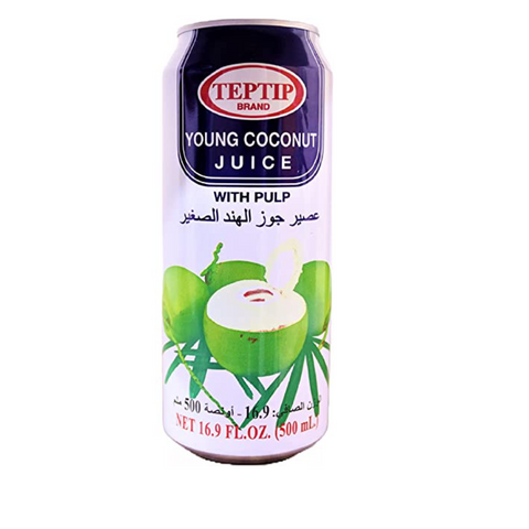 Teptip Juice Young Coconut With Pulp 500 Ml