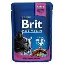 Brit Premium Cat Wet Food With Chicken & Turkey 100 Gm