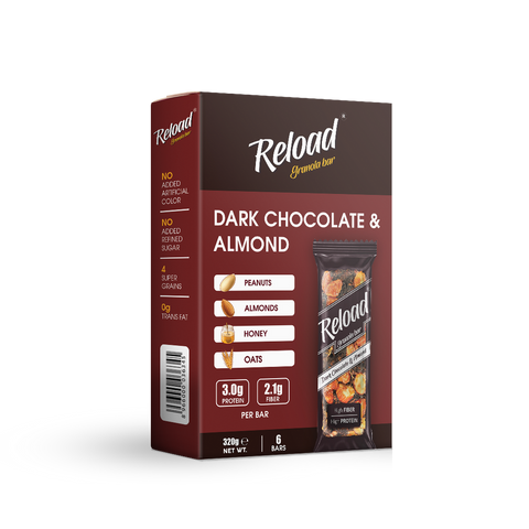 Reload Dark Chocolate & Nuts Granola Bars Box