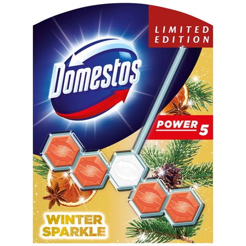 Domestos Toilet Air Freshner Power 5 Winter Sparkle 55 Gm