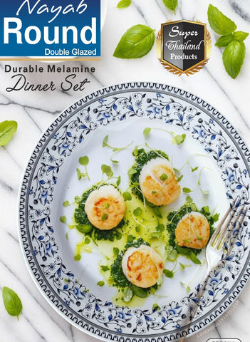 Round Double Glazed Dinner Set Design 2