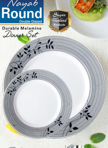 Round Double Glazed Dinner Set Design 1