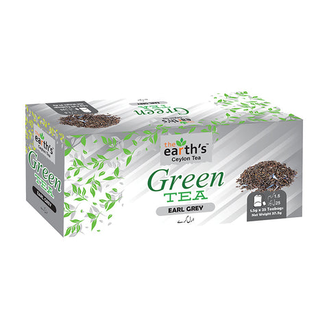 The Earths Green Tea Early Grey 25 Bags 37.5 Gm