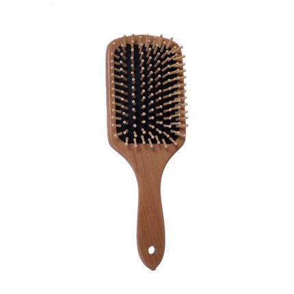 Natural Wooden Paddle Hair Brush Detangling Hairbrush for Women Men and Kids Reduce Frizz and Massage Scalp