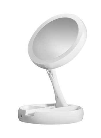 LED Foldaway Double Sided Mirror Vanity White