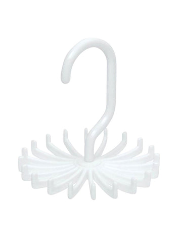 Sturdy Construction Tie Rack White