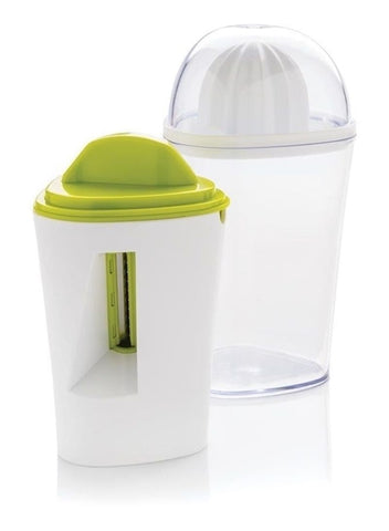 4-In-1 Spiral Slicer With Juicer White/Green 10x10centimeter