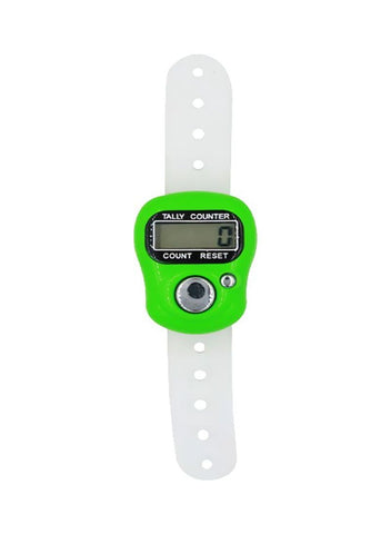 Electronic Digital Knitting Tally Counter Green/White