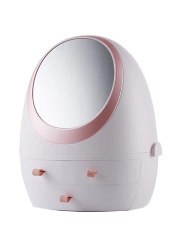 Cosmetic storage box and led mirror light white
