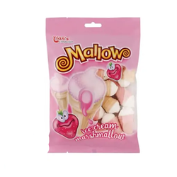 Tians Mallow Strawberry Twist Gummy Filled 120 Gm