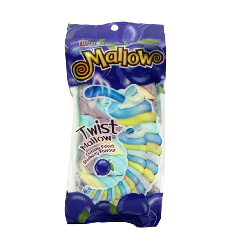 Tians Mallow Blueberry Twist Gummy Filled 120 Gm
