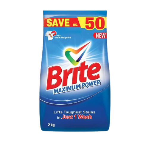 Brite Washing Powder Maximum Power 2 Kg