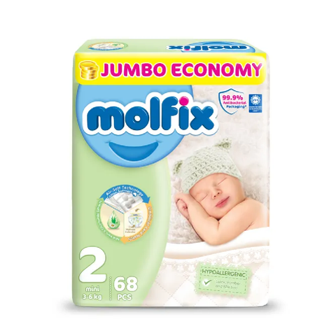 Molfix Diapers Mini No2 3-6 Kg 68Pcs