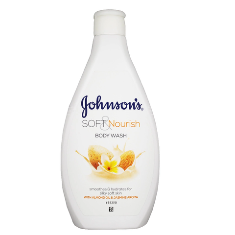 Johnsons Body Wash With Almond Oil Soft And Nourish 400 Ml