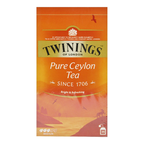 Twinings Tea Pure Ceylon Bright & Refreshing 25 Bags 50 Gm