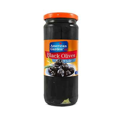American Garden Black Olives Whole 212g