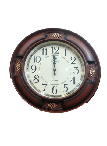 Power Light Brown Wall Clock